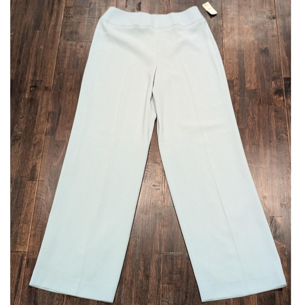 New Y2K Talbots Wide Leg Dress Trousers Womens 6 28x30 Light Blue Lined Made USA